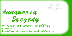 annamaria szegedy business card